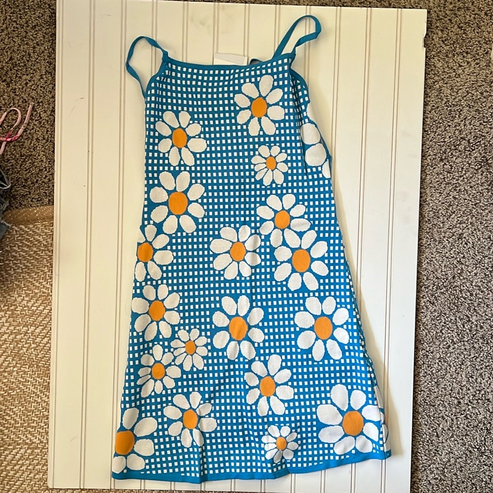 NWT Zara Blue Floral Mini Dress